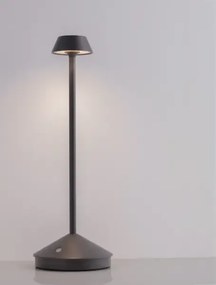 Vonkajšia stolová lampa Lumo tmavá sivá
