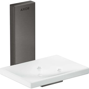 AXOR Universal Rectangular miska na mydlo s držiakom, kartáčovaný čierny chróm, 42605340