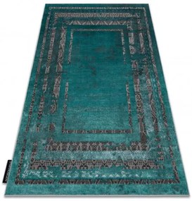 Koberec DE LUXE 1516 Ramka vintage - štrukturálny - zelený / antracit