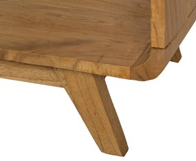 Knižnica z masívu mindi v prírodnej farbe 90x150x40 cm Lysa – Ixia