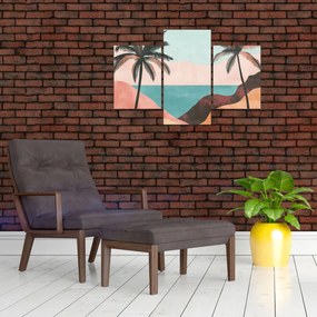 Obraz - Palmy pri mori (90x60 cm)