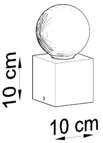 Stolná lampa Ariz, betónové telo svietidla