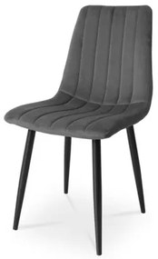 Sammer Kvalitné stoličky do jedálne v tmavo sivej farbe LR2023 Aksamit tmavo siva