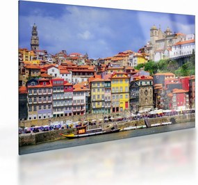 Sklenený obraz - Ribeira, Portugalsko (70x50 cm)