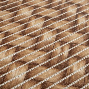Kúpeľňová penová rohož / predložka PRO-052 Pletená rohož hnedá - metráž šírka 65 cm