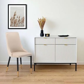 Jedálenská stolička VERMONT zamatová, béžová