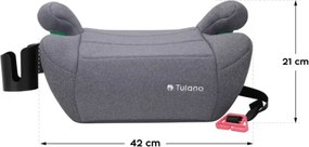 Detský podsedák do auta Cabby 25 sivý