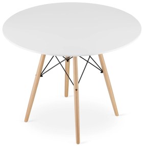 Dekorstudio Okrúhly jedálenský stôl 100cm - biely