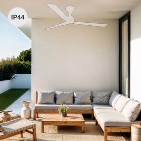 FARO 34371 - Stropný ventilátor MARINE M, priemer 125 cm, hnedá/čierna, IP44 + diaľkový ovládač