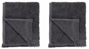 Tmavosivé bavlnené uteráky v súprave 2 ks 30x50 cm FRINO - Blomus