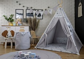 Detský kôš na hračky ANIMALS - MADAGASKAR - šedý