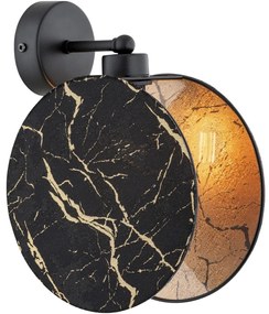 Nástenná lampa MOTIF 1xE27/15W/230V čierna/zlatá