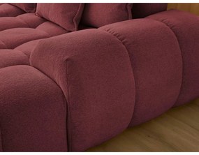 Vínovočervená ženilková rozkladacia/s úložným priestorom rohová pohovka (ľavý roh/do tvaru "U") Everest – Bobochic Paris