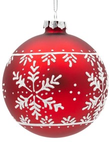 SKLENENÁ VIANOČNÁ BANKA NA STROMČEK SADA 4 KS (FI) 10 CM VZOROVANÁ