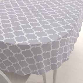 Biante Bavlnený oválny obrus Sandra SA-188 Sivé Maroko 140x180 cm
