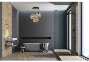 Závesné svietidlo Timber 2, 3x drevené tienidlo, o