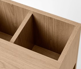 Odkladací stolík s dreveným vzhľadom