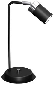 EUlight Stolná lampa Joker, 1x chrómové/čierne kovové tienidlo, b