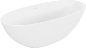 Mexen Bari voľne stojaca vaňa z konglomerátu 165 x 75 cm, Matná biela