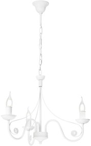 Luster na reťazi DONATO 3xE14/40W/230V biela