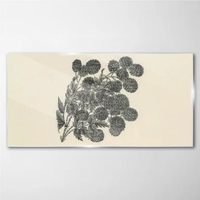 Obraz na skle Kreslenie ovocie bobule listy