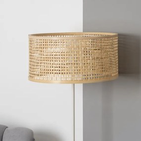 Brilagi - LED stojacia lampa CERIA 1×E27/40W/230V, priemer 40 cm, bambus/biela