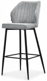 Barová čalúnená stolička CONNOR šedá