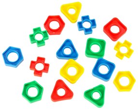 KIK Montessori stavebné kocky so skrutkami, 30 dielov