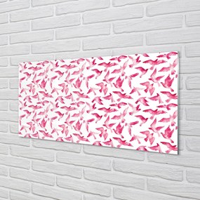 Obraz na akrylátovom skle Ružové vtáky 140x70 cm