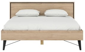 Dvojlôžková posteľ v dekore duba s roštom 160x200 cm v prírodnej farbe Ry – Tvilum