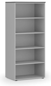 Kancelársky regál PRIMO GRAY, 800 x 500 x 1781 mm, sivá/grafit