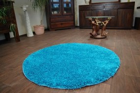 Okrúhly koberec SHAGGY HIZA 5cm tyrkysový