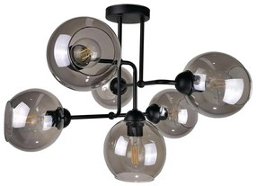 Keter Lighting Prisadený luster OSMO 6xE27/60W/230V čierna 1298/22