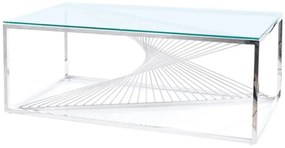 Konferenčný stolík Freddie (sklo + chrómová). Vlastná spoľahlivá doprava až k Vám domov. 1050152