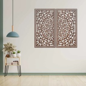 Drevená dekorácia na stenu mandala dva dilena | SENTOP HDF0514-C