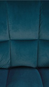 Barová stolička Damaso W - zamat, biely rám - Zelená