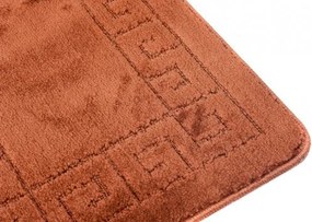 Kúpeľňový koberček MONO 1030 NEW BROWN 4605 1PC grécky, hnedý
