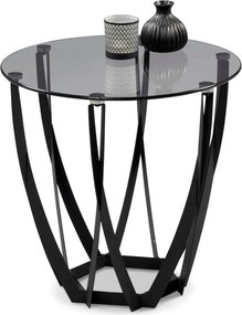 Stolík Maya, 50 cm, šedé sklo