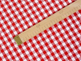 Biante Bavlnený záves Olivia OL-008 Červeno-biela kocka malá 140x170 cm
