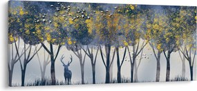 Obraz jeleňa v lese (120x50 cm)