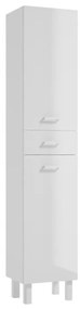 Vysoká skrinka do kúpeľne Catania C170 2D1S DSM white