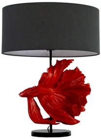 Stolová lampa Fisch Crowntail 60cm čierna červená