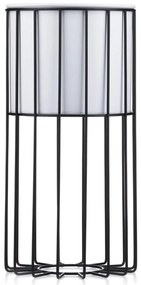 KOVOVÝ KVETINÁČ SO STOJANOM GLAM 42X20 CM BIELA/ČIERNA