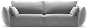 Svetlosivá zamatová pohovka 208 cm Vanda – Mazzini Sofas