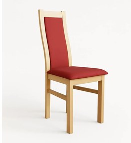 Jedálenská stolička ZOE dub/červená