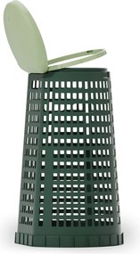 Plastový odpadkový kôš na 120 l vrecia, zelený, zelené veko