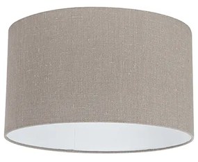 Tienidlo na lampu bavlnené taupe s bielym vnútrom 35/35/20