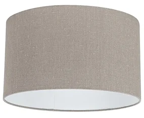Tienidlo na lampu bavlnené taupe s bielym vnútrom 35/35/20