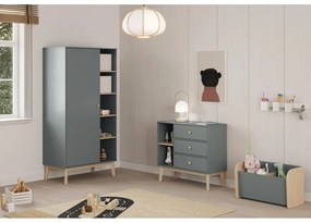 Detská knižnica sivozelená 70x42x35 cm Esteban – Marckeric