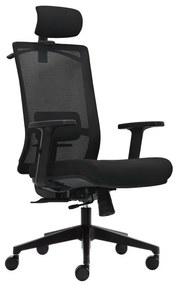 Kancelárska ergonomická stolička DVIS — látka, sieť, viac farieb Čierna